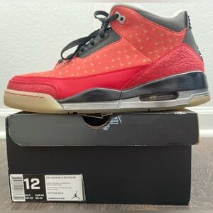 AIR JORDAN RETRO 3 DOERNBECHER 2013/ varsity red metallic silver black/ size 12